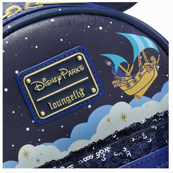 NWT DISNEY PARKS LOUNGEFLY WDW 50TH ANNIVERSARY MMMA PETER PAN MINI BACKPACK - Picture 3 of 9